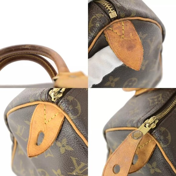 LOUIS VUITTON Speedy 25 Travel Hand Bag Monogram Leather Brown - Picture 9 of 16